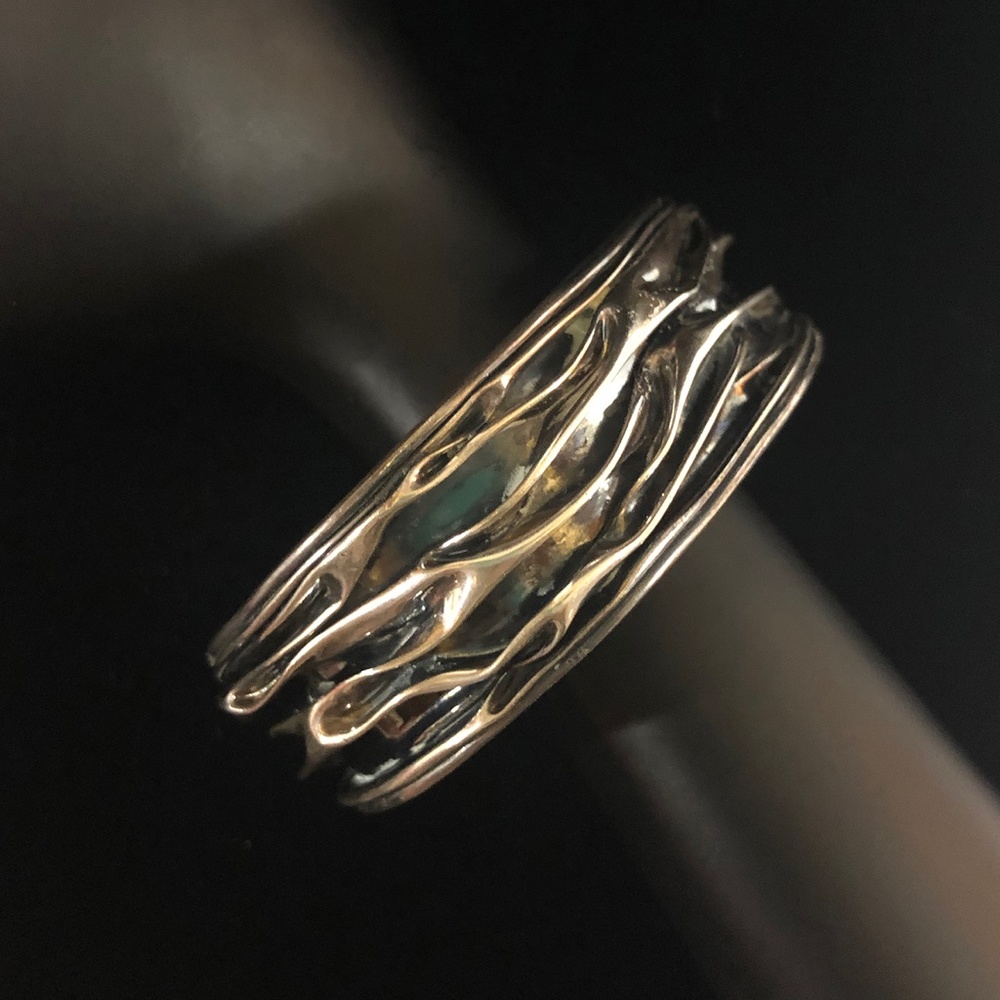 Sterling 925 Crinkle Cuff Bracelet Taxco Mexico